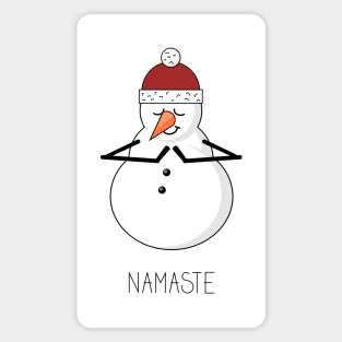 Cartoon snowman doing pose Magnet